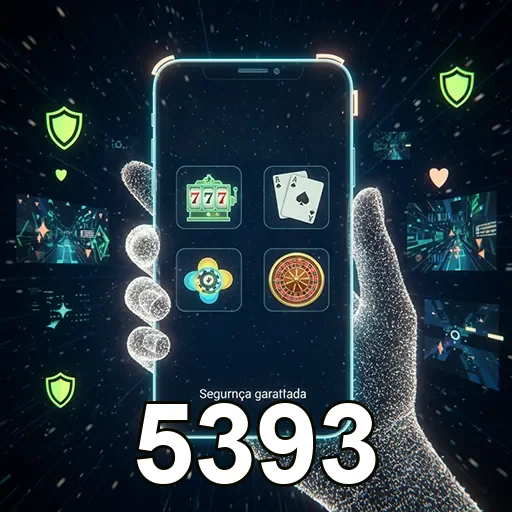 Imagem de smartphone com app 5393, casino seguro e leve para mobile